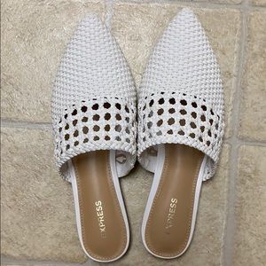Express Woven Pointed Toe Mules